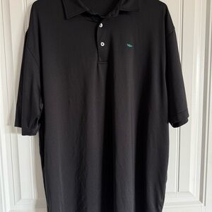 Classic Black Polo Shirt with Short Sleeves and Collar